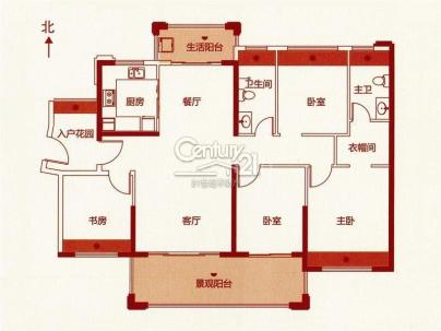 海丰帝景山庄 4室 2厅 168.97平米