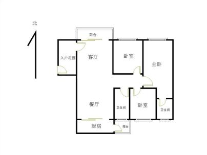 海丰富汇华庭 3室 2厅 143平米