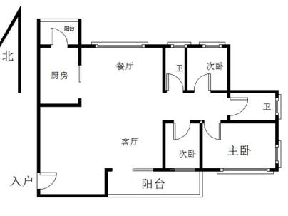 海丰龙津华府 3室 2厅 127平米