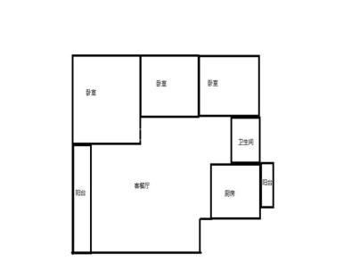 书香雅苑 3室 2厅 93.17平米