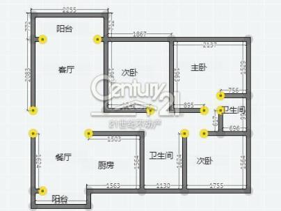 现代城 3室 2厅 135平米