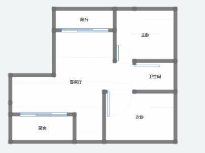 时代广场 2室 2厅 95.42平米