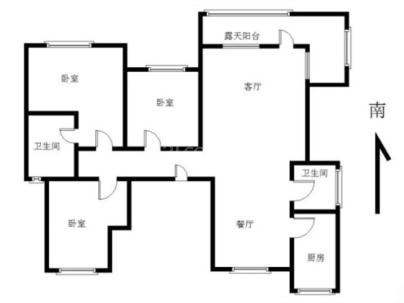 橄榄城 3室 2厅 146平米