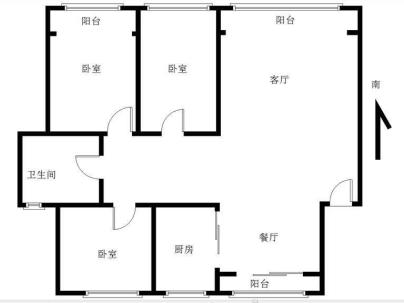 天元怡水花园 3室 2厅 125平米