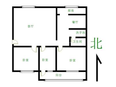 宝云小区 3室 2厅 125平米