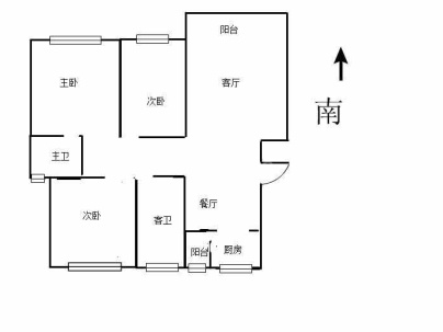 上城国际三期 3室 2厅 118.48平米