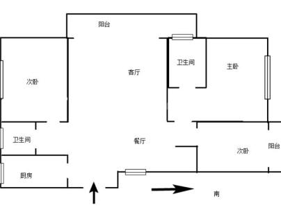 凤凰花园城 3室 2厅 122平米