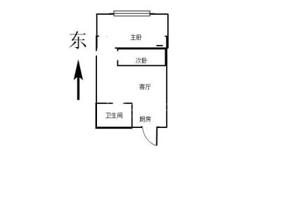 银石公寓 2室 1厅 63平米