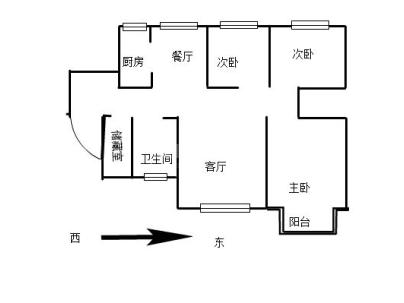 紫竹林小区 3室 2厅 108平米