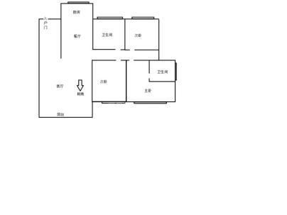 聚福园小区 3室 2厅 118.7平米