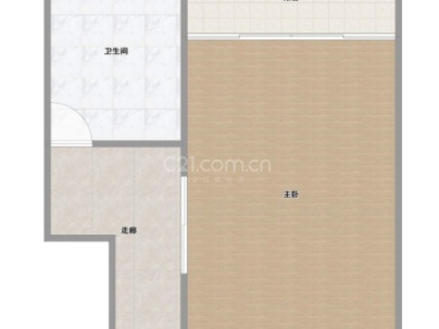 花川综合楼 1室 1厅 37平米