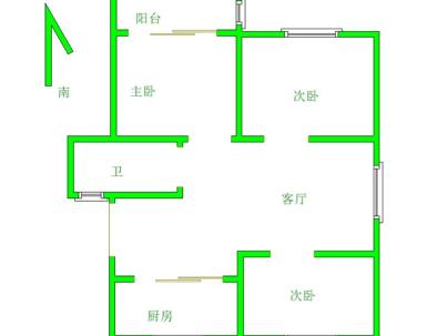 阳光家园(泰兴) 3室 1厅 96平米