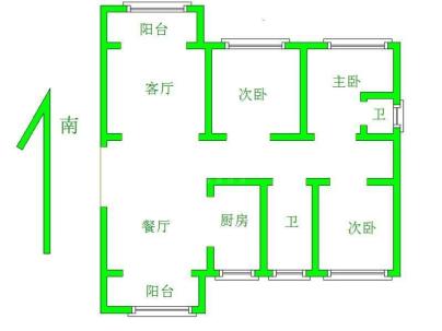 中丹金色家园 3室 1厅 127平米