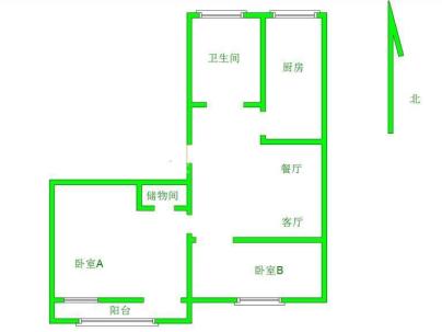 国庆新村 2室 2厅 83平米