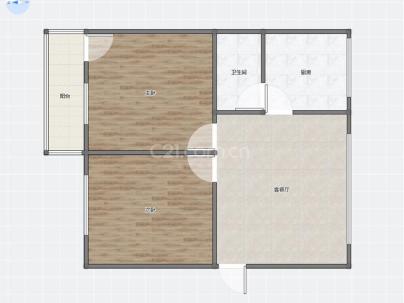 三印宿舍（燎原新村省电二处对面） 2室 1厅 54平米