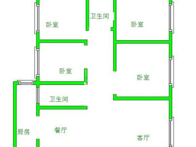 华商公园里A区 4室 2厅 120平米