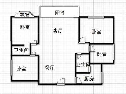 山水名城 4室 2厅 128平米