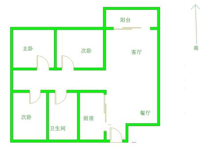 九香美城 3室 1厅 90.57平米