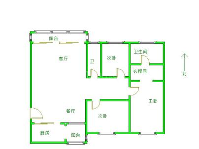 恒大名都 3室 2厅 135平米