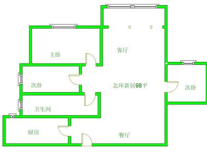 北环欣居 3室 1厅 98平米