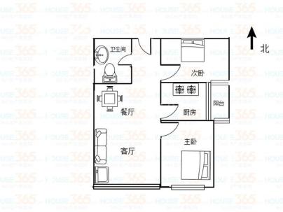爱米公寓 1室 1厅 48平米