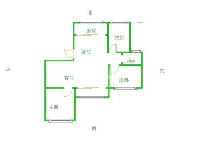 九点阳光 3室 2厅 116平米