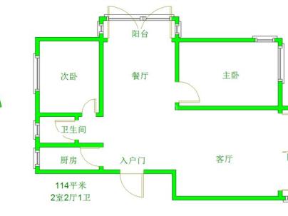 宏发半岛 2室 2厅 114.37平米