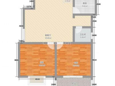 天之和风雅苑 2室 1厅 88平米