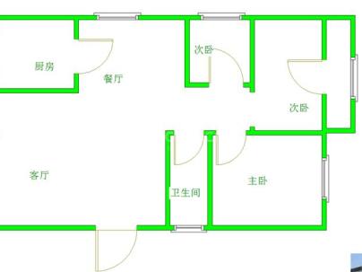 怡园小区 3室 1厅 98平米