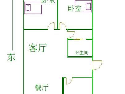 红楼小区 2室 1厅 97平米