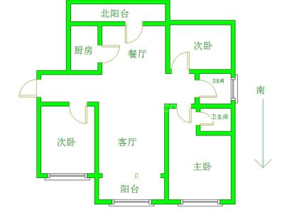 帝景翰园 3室 2厅 160平米