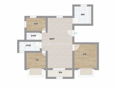 金晖家园 3室 2厅 101平米